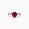 Oval Ruby Diamond Ring