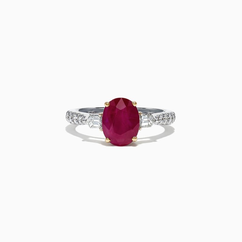 Oval Ruby Diamond Ring
