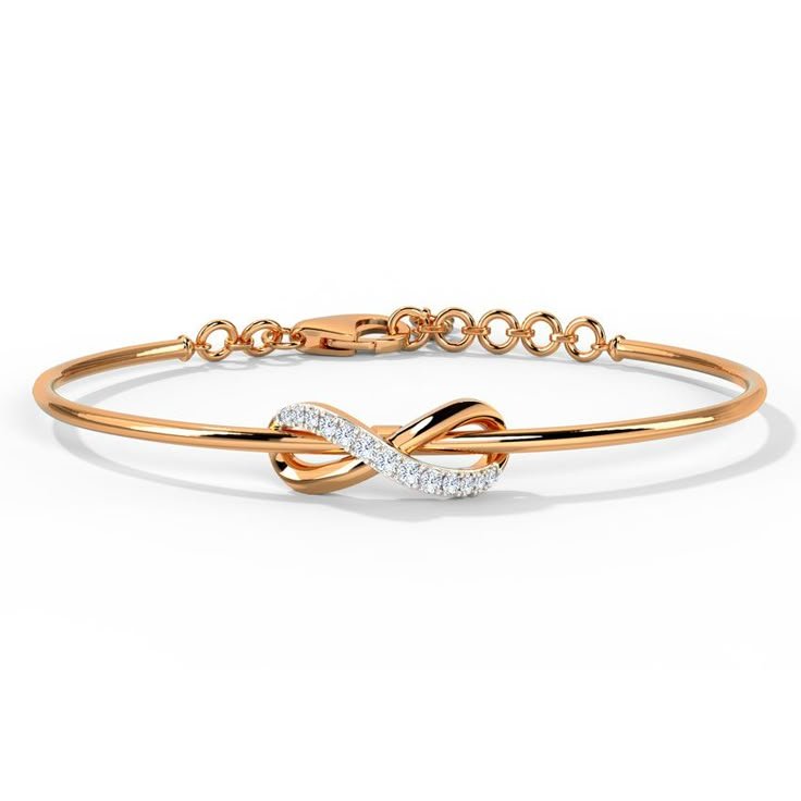 The "Eternal Bond" Twisted Infinity Diamond Bracelet