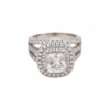 Vintage-Inspired Cushion Cut Cathedral Bridal Ring